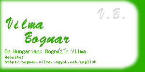 vilma bognar business card